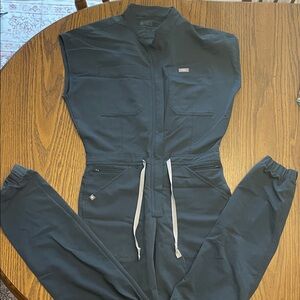 Figs Dark Harbor Rafaela Cargo Jumpsuit